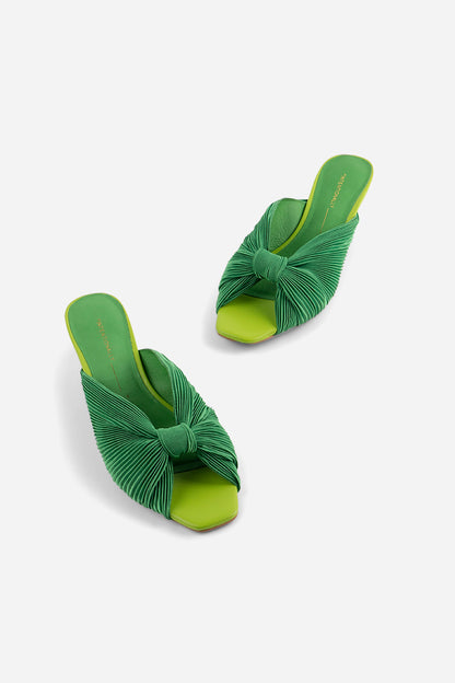 Intentionally Blank CURFEW KITTEN HEEL SATIN SANDAL