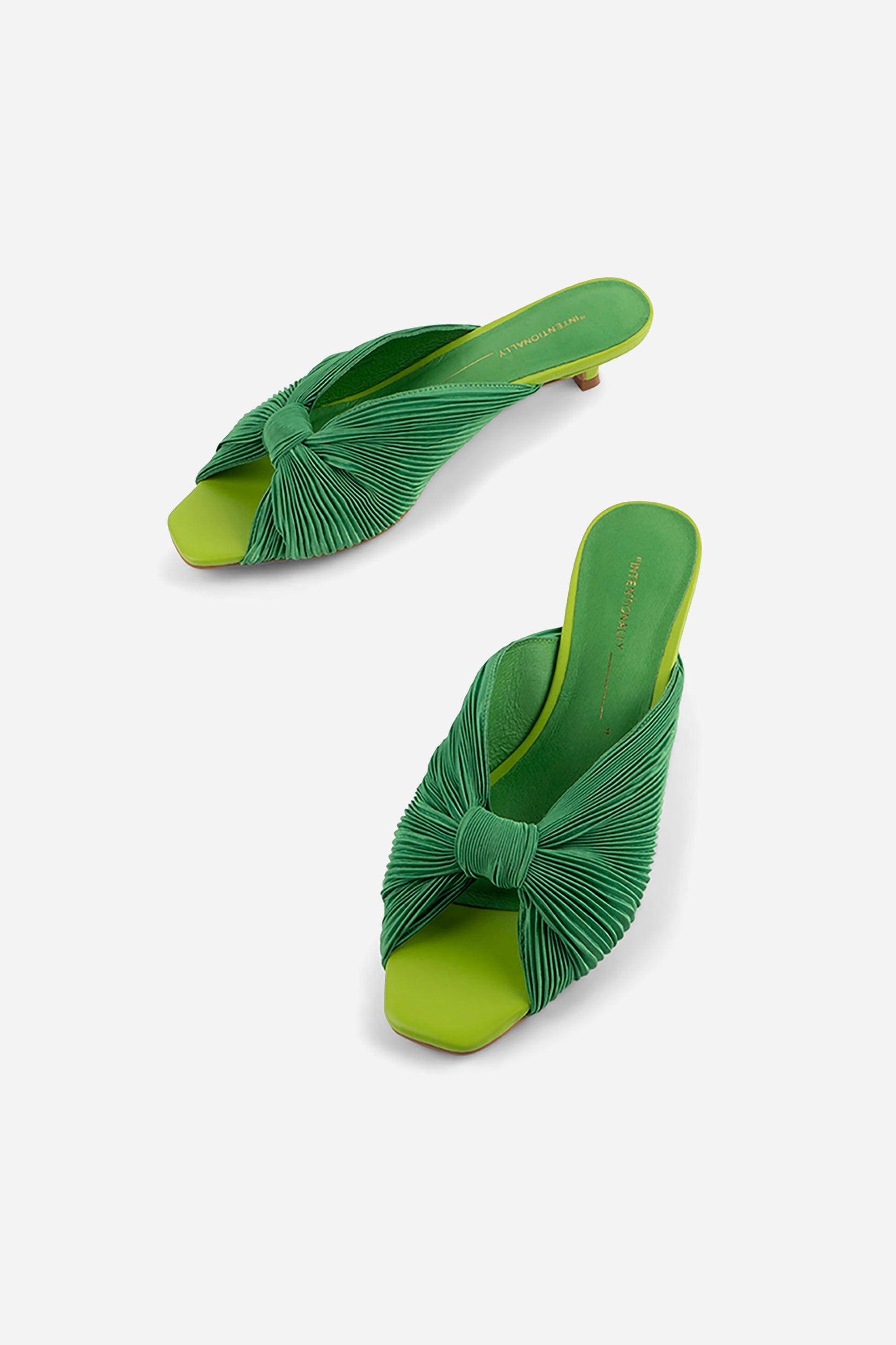 Intentionally Blank CURFEW KITTEN HEEL SATIN SANDAL