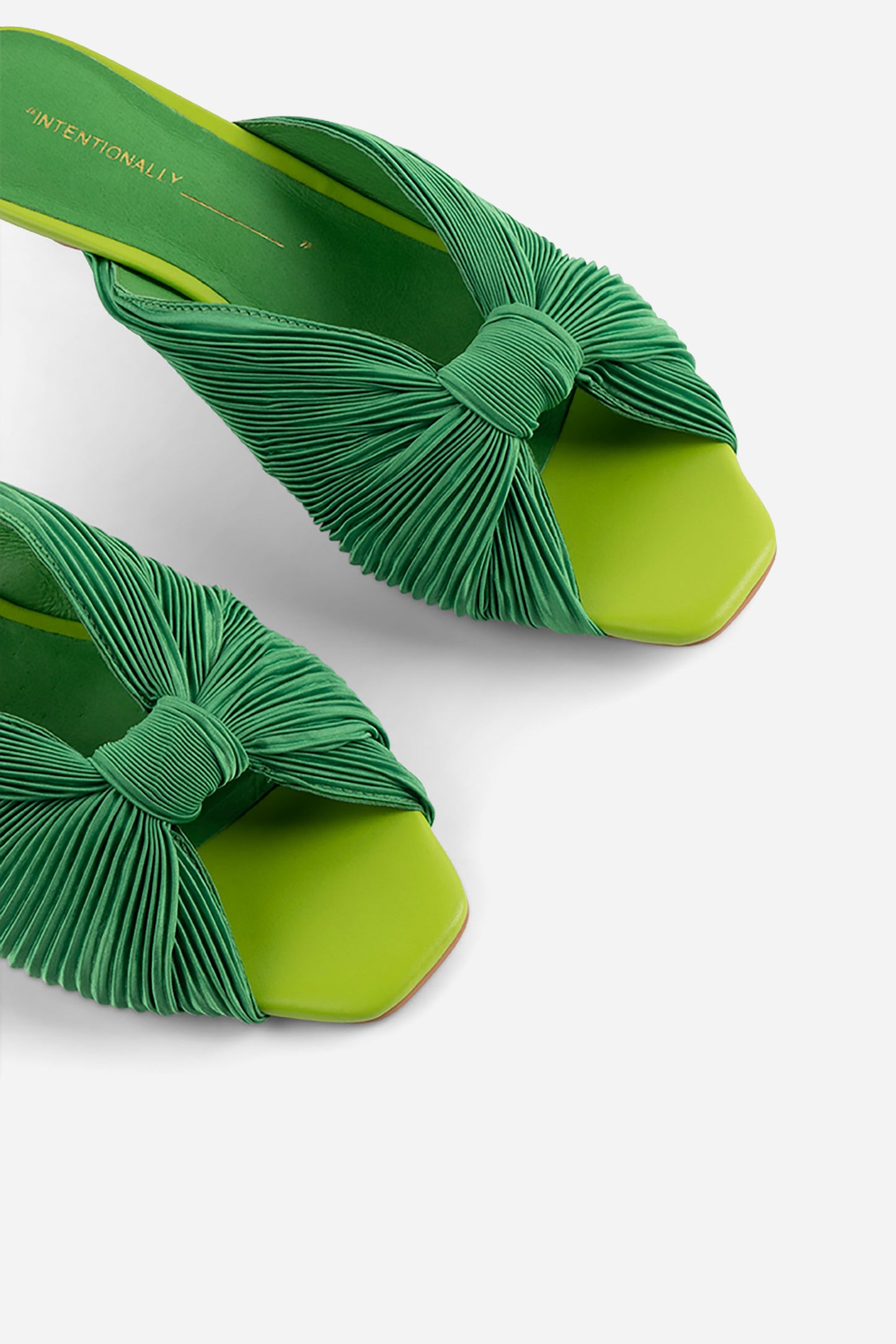 Intentionally Blank CURFEW KITTEN HEEL SATIN SANDAL