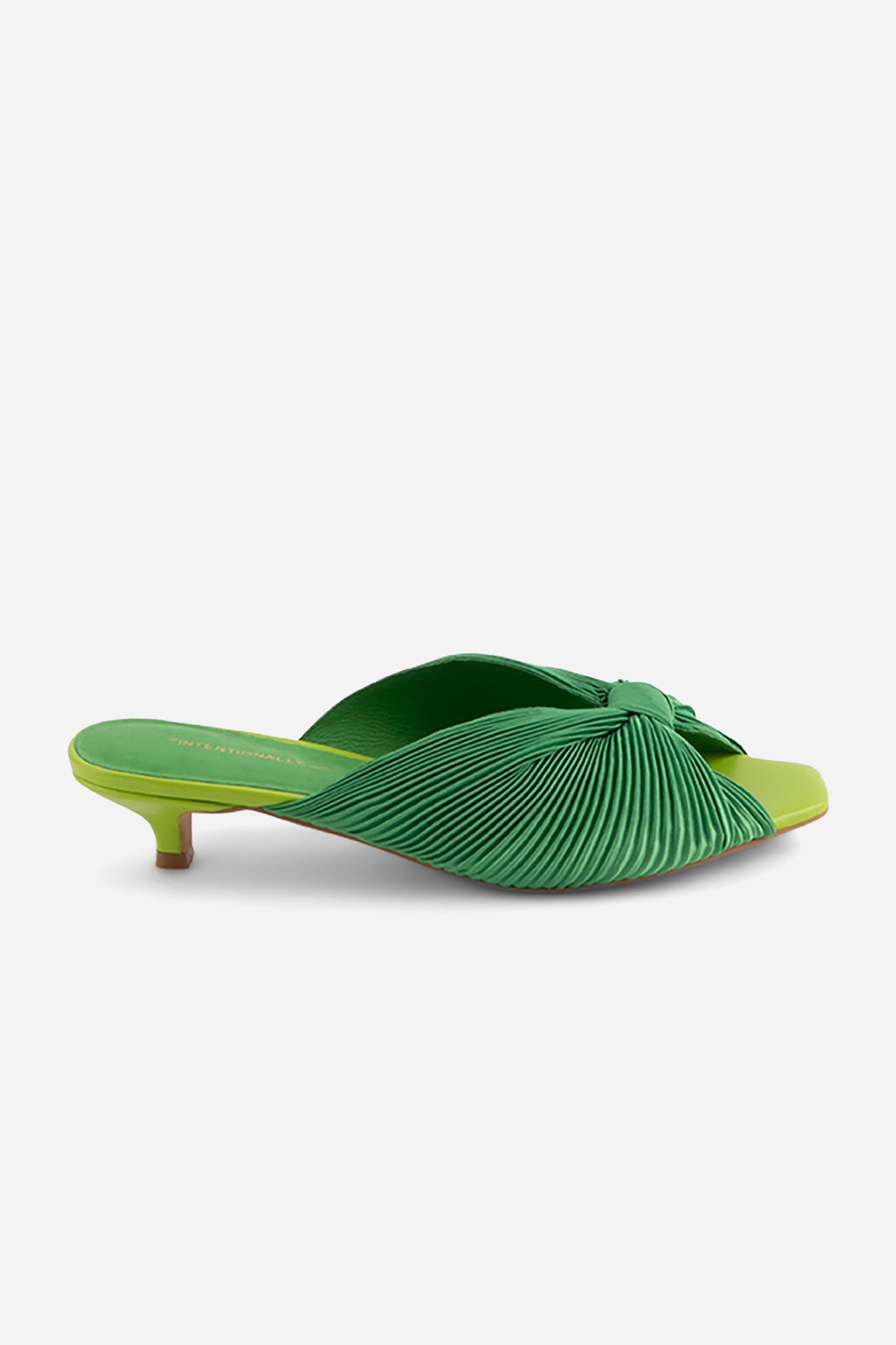 Intentionally Blank CURFEW KITTEN HEEL SATIN SANDAL