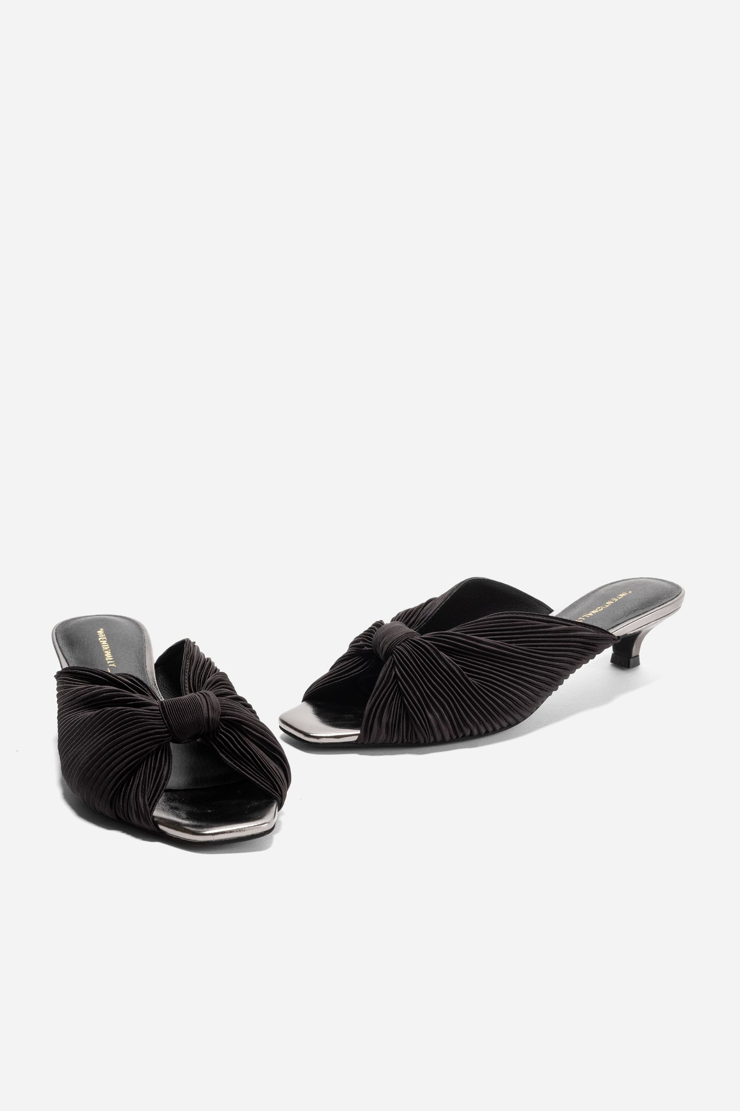 Intentionally Blank CURFEW KITTEN HEEL SATIN SANDAL