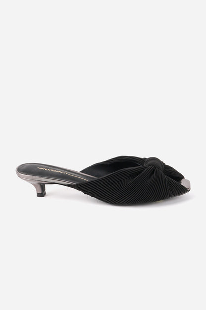 Intentionally Blank CURFEW KITTEN HEEL SATIN SANDAL