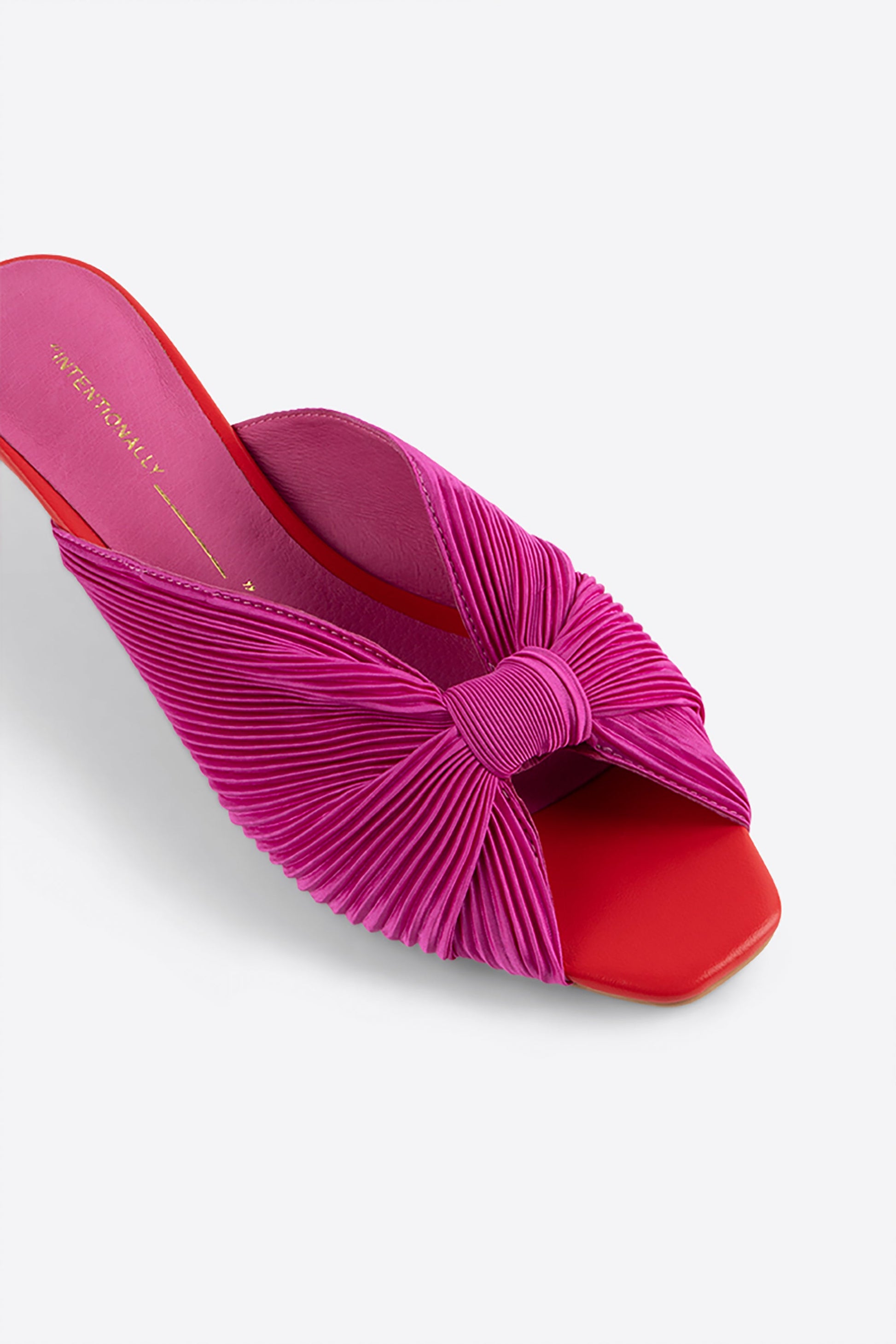 Intentionally Blank CURFEW KITTEN HEEL SATIN SANDAL