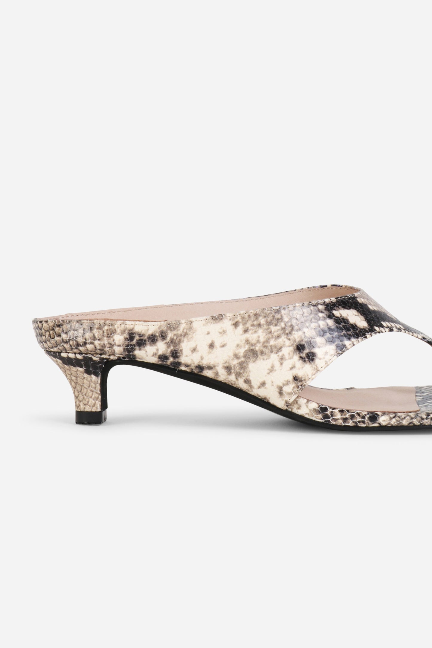 Intentionally Blank YEAR AHEAD SNAKE EMBOSSED KITTEN HEEL