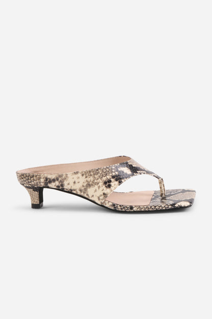 Intentionally Blank YEAR AHEAD SNAKE EMBOSSED KITTEN HEEL