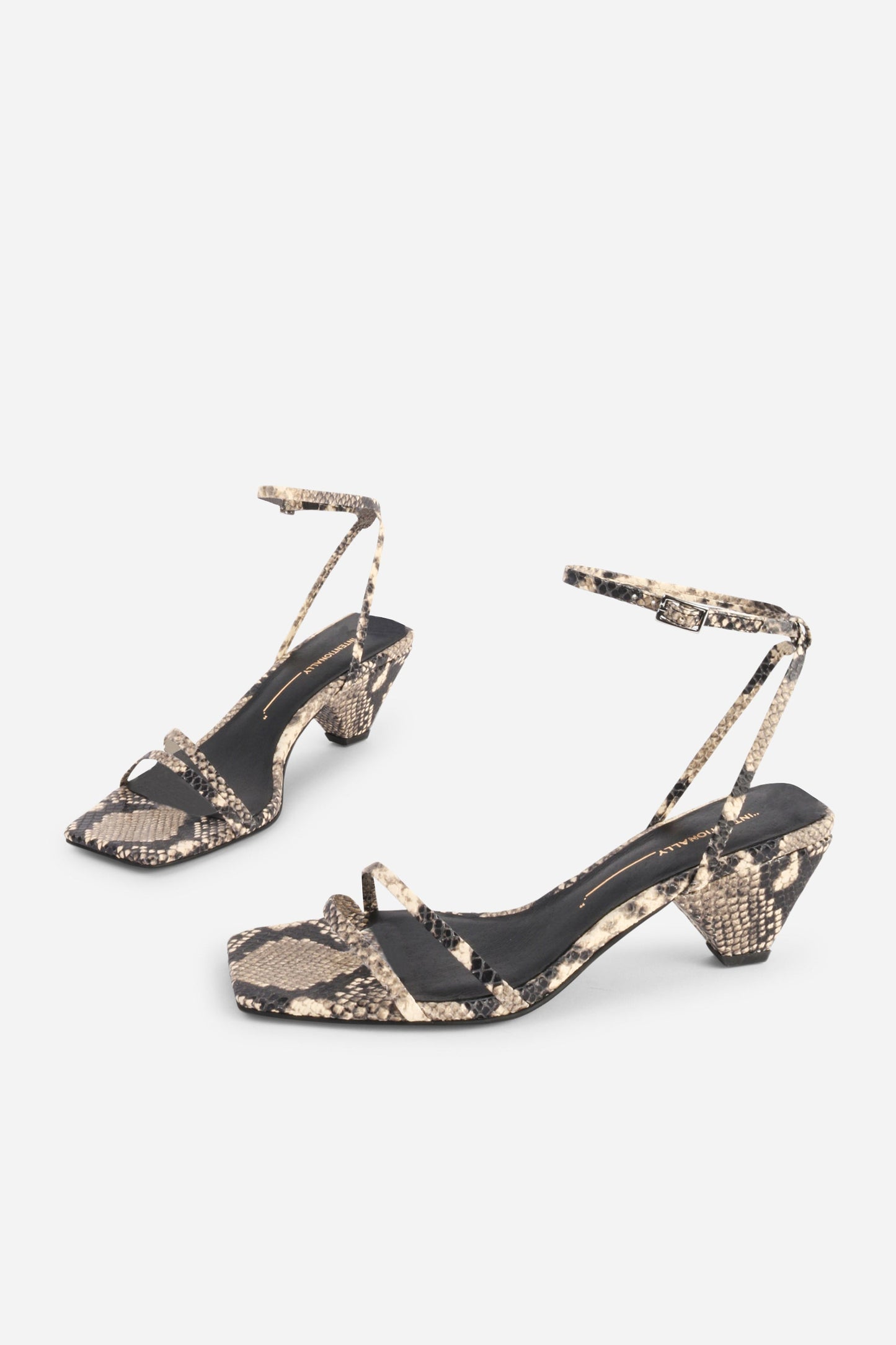 Intentionally Blank PRETTY PLEASE SNAKE EMBOSSED HEEL
