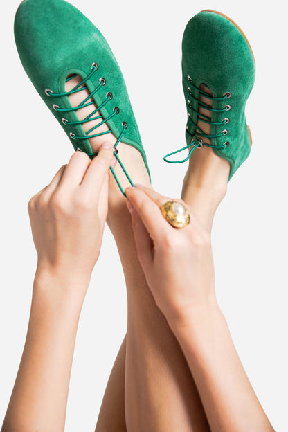 Intentionally Blank ATOMIC SUEDE BALLET SNEAKERS
