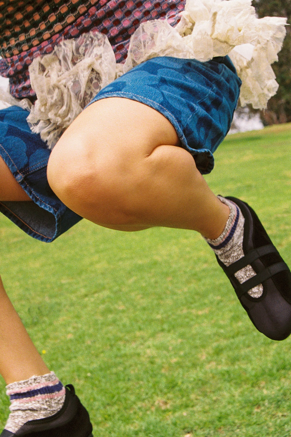 Intentionally Blank SPORTY SUEDE SLIP ON BALLET SNEAKER