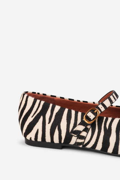 Intentionally Blank LARISA CALF HAIR MARY JANE FLAT