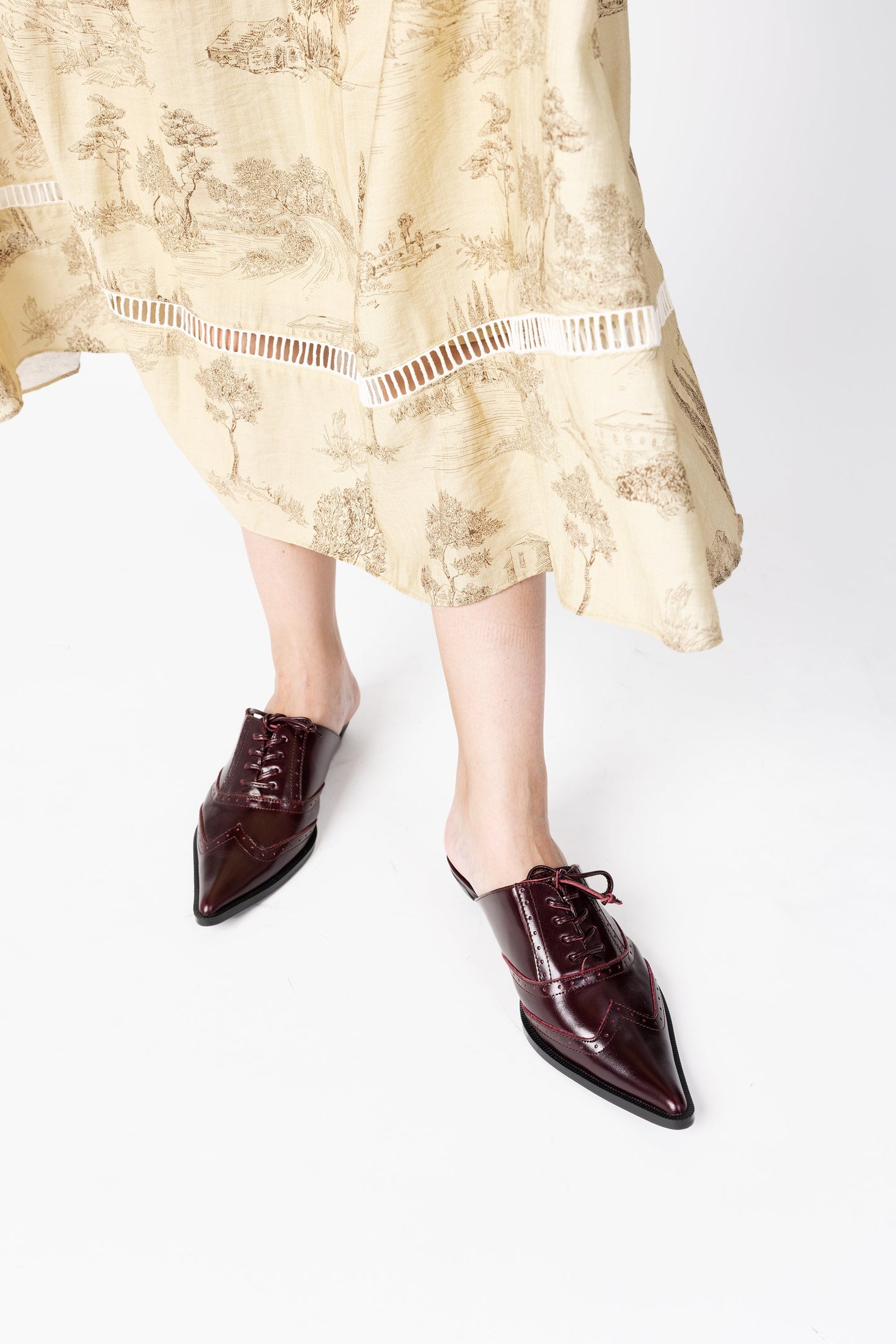 Intentionally Blank TONIAN LACE-UP FLAT MULE