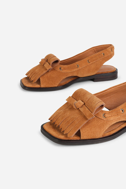 Intentionally Blank PROFESSOR FLAT FRINGE SANDAL