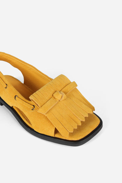 Intentionally Blank PROFESSOR FLAT FRINGE SANDAL