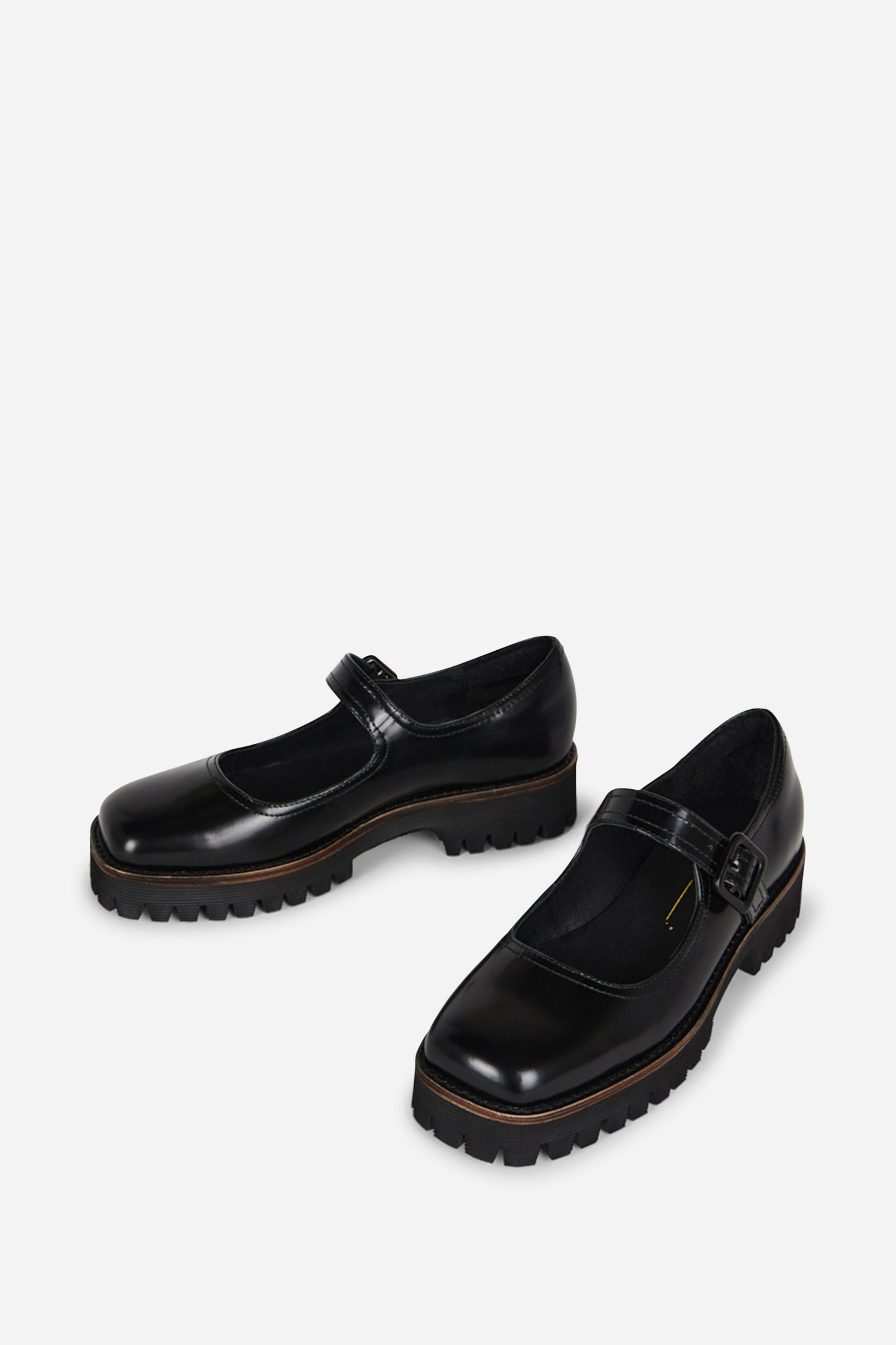 Intentionally Blank VERONICA BOX LEATHER LUG SOLE MARY JANE