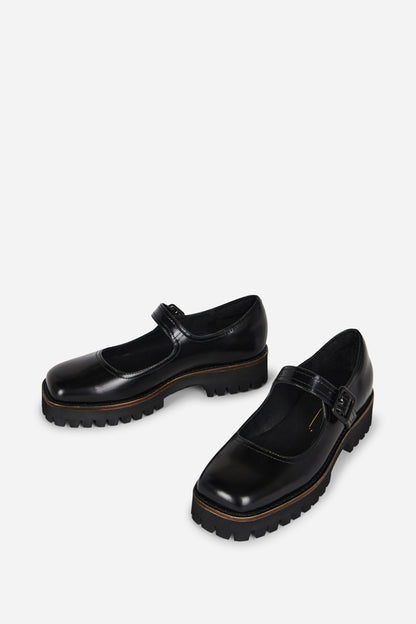 Intentionally Blank VERONICA BOX LEATHER LUG SOLE MARY JANE