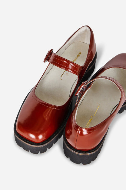 Intentionally Blank VERONICA BOX LEATHER LUG SOLE MARY JANE