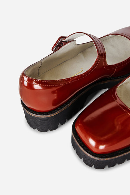Intentionally Blank VERONICA BOX LEATHER LUG SOLE MARY JANE