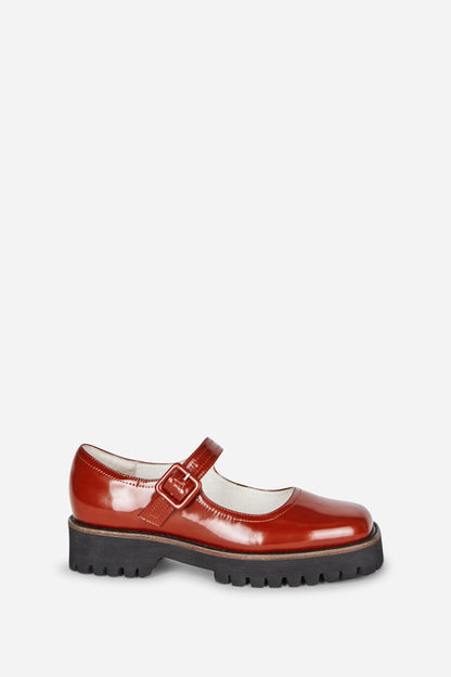 Intentionally Blank VERONICA BOX LEATHER LUG SOLE MARY JANE