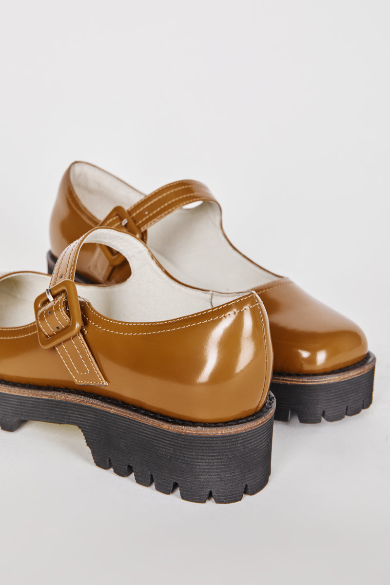 Intentionally Blank VERONICA BOX LEATHER LUG SOLE MARY JANE