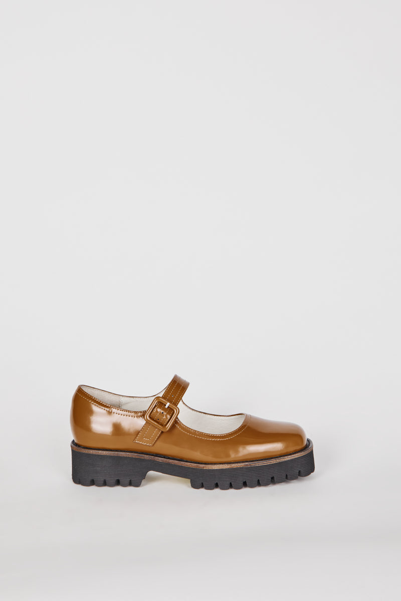 Intentionally Blank VERONICA BOX LEATHER LUG SOLE MARY JANE