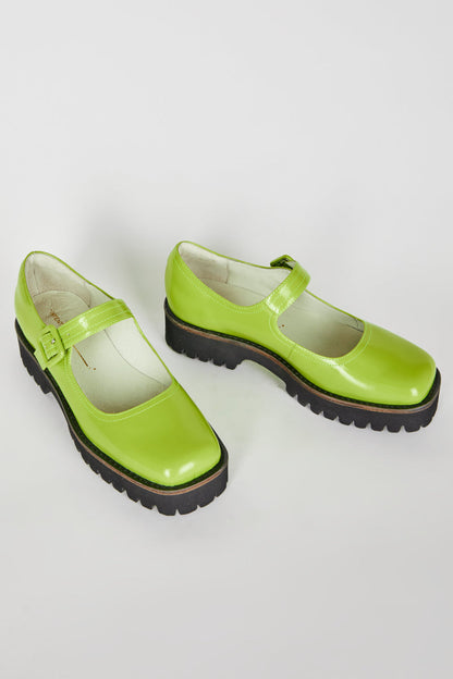 Intentionally Blank VERONICA BOX LEATHER LUG SOLE MARY JANE