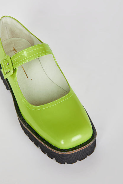 Intentionally Blank VERONICA BOX LEATHER LUG SOLE MARY JANE