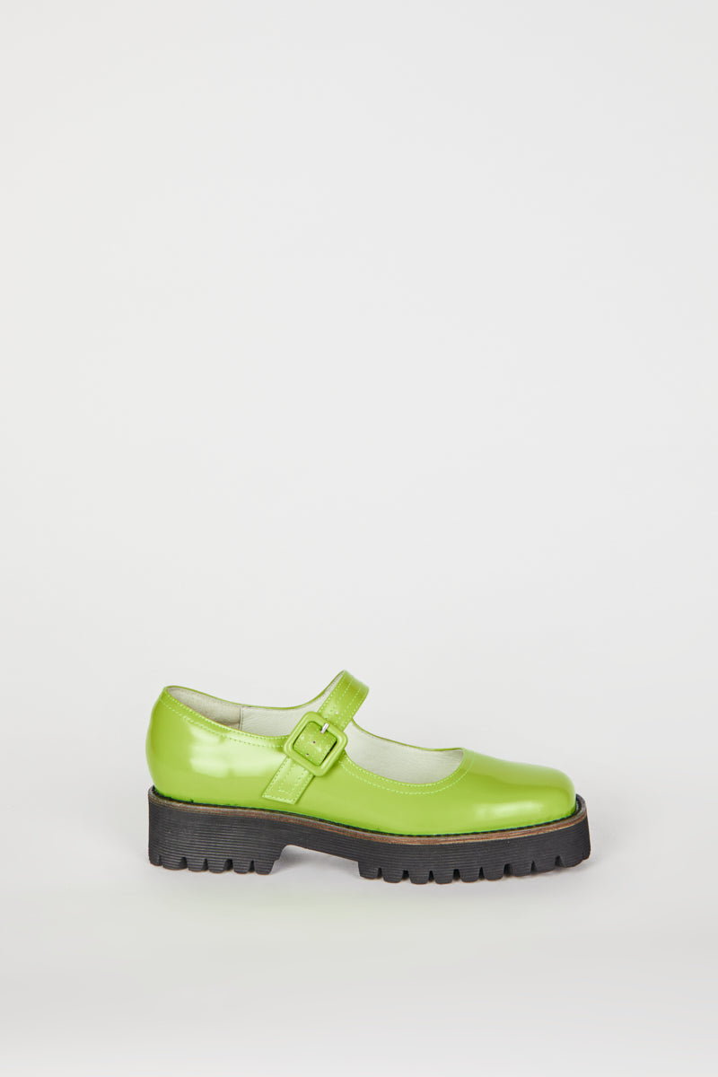 Intentionally Blank VERONICA BOX LEATHER LUG SOLE MARY JANE