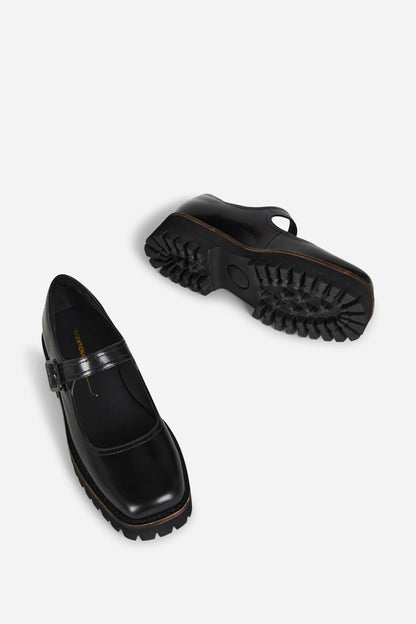 Intentionally Blank VERONICA BOX LEATHER LUG SOLE MARY JANE