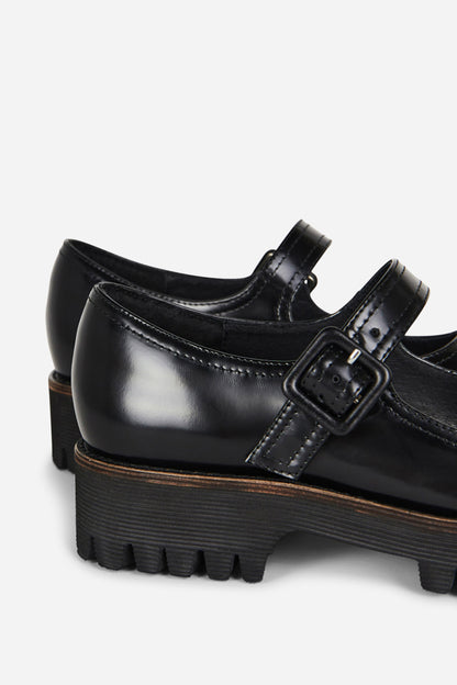 Intentionally Blank VERONICA BOX LEATHER LUG SOLE MARY JANE