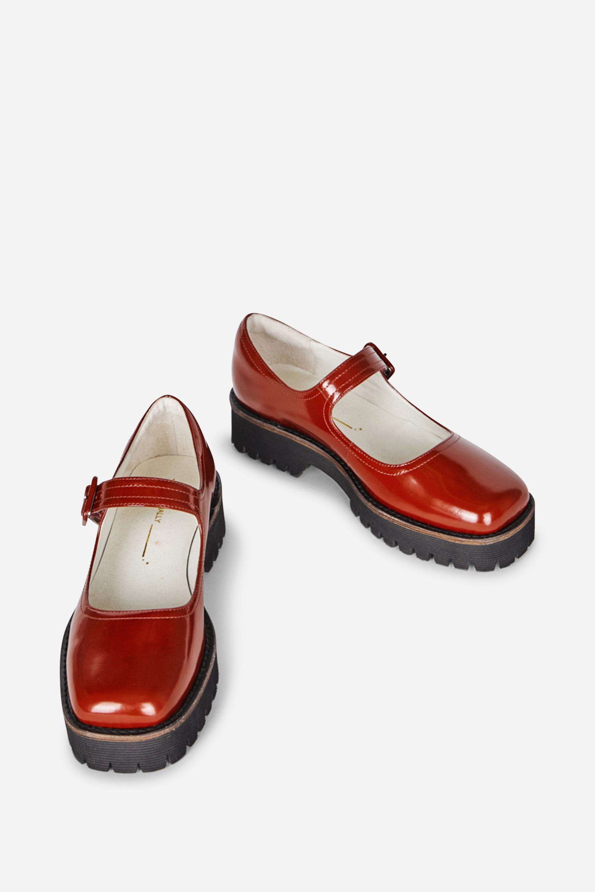 Intentionally Blank VERONICA BOX LEATHER LUG SOLE MARY JANE