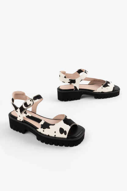 Intentionally Blank EARLY BIRD MARY JANE COWHIDE SANDAL