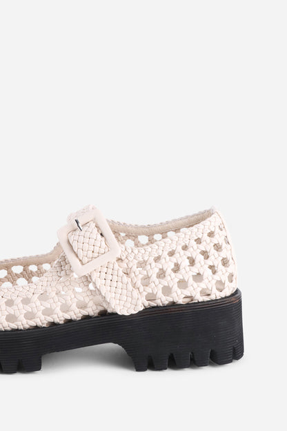 Intentionally Blank VERONIQUE WOVEN MARY JANE FLAT