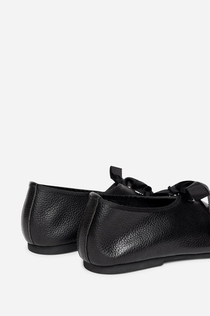 Intentionally Blank VALLEY BLACK SOLE BALLET FLAT