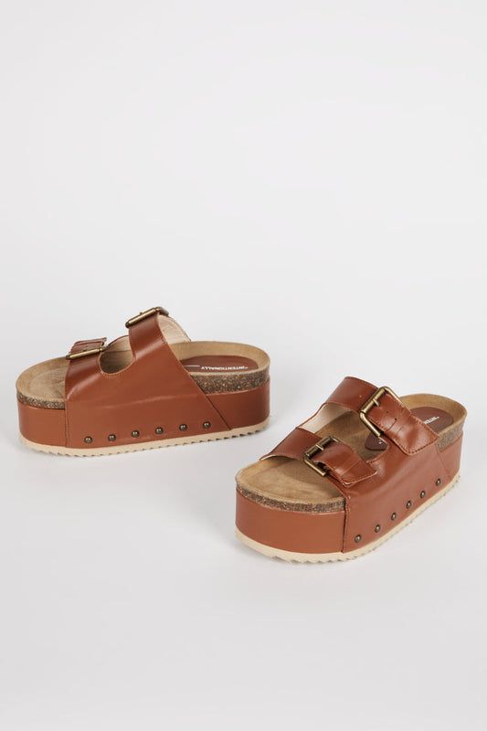 Intentionally Blank COOPER-2 LEATHER PLATFORM SANDAL