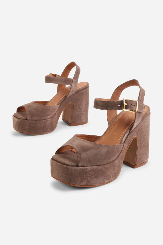 Intentionally Blank HARMONY SUEDE PLATFORM SANDAL