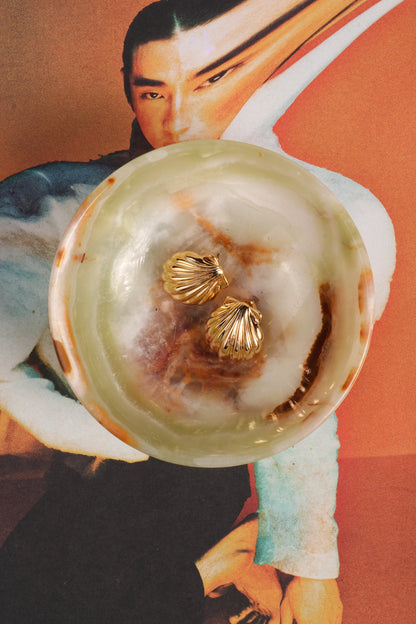Intentionally Blank SCALA SHELL EARRING