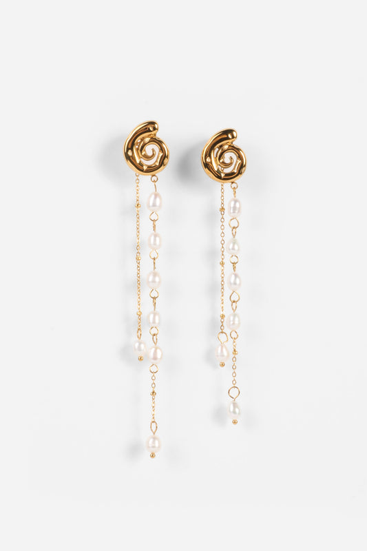Intentionally Blank PATHOS PEARL SHELL DROP EARRING