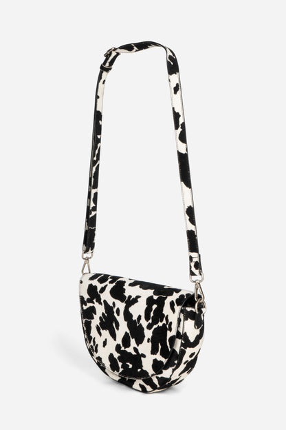 Intentionally Blank MICHIGAN HALF MOON COWHIDE CROSSBODY BAG