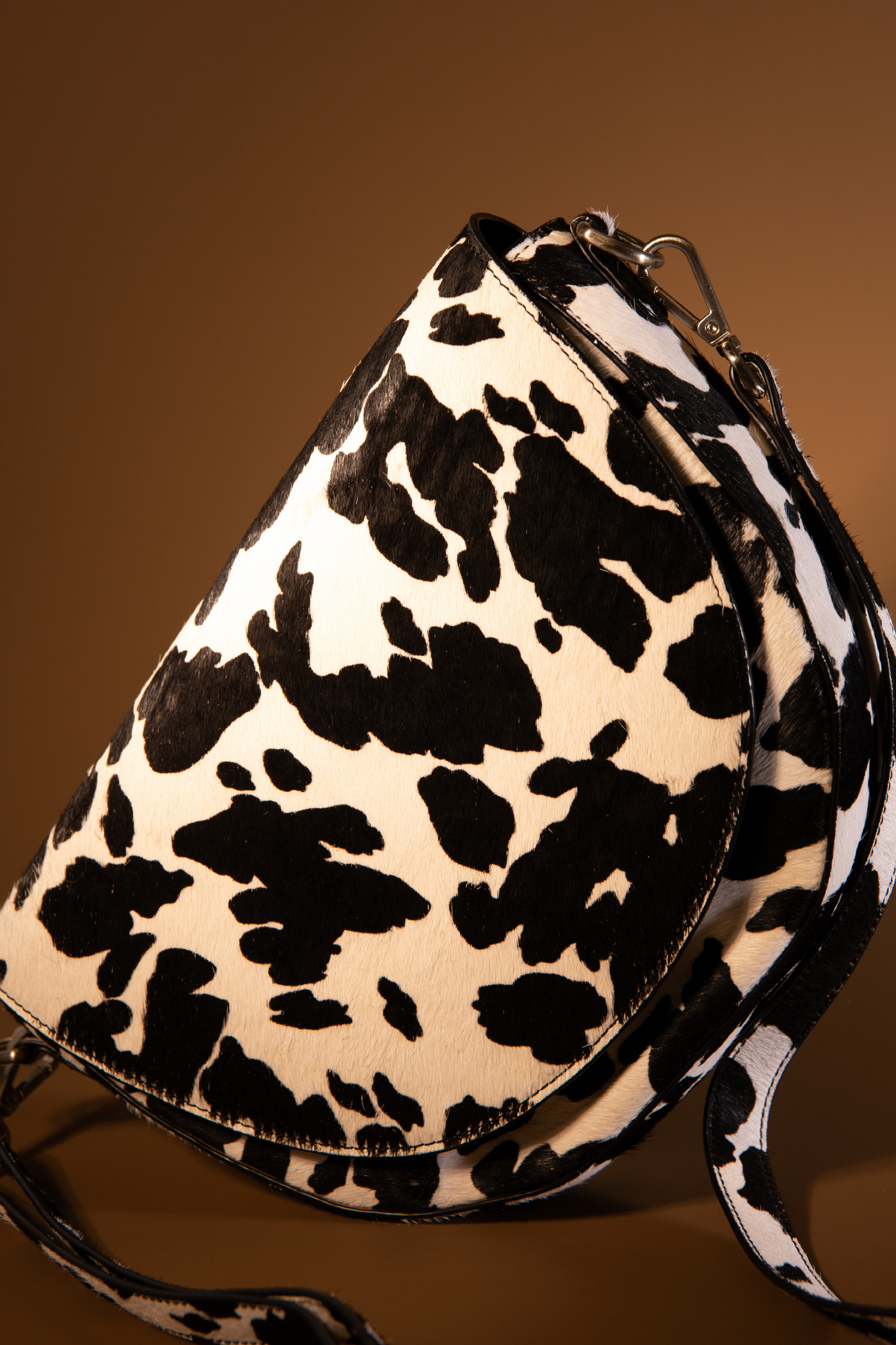 Intentionally Blank MICHIGAN HALF MOON COWHIDE CROSSBODY BAG