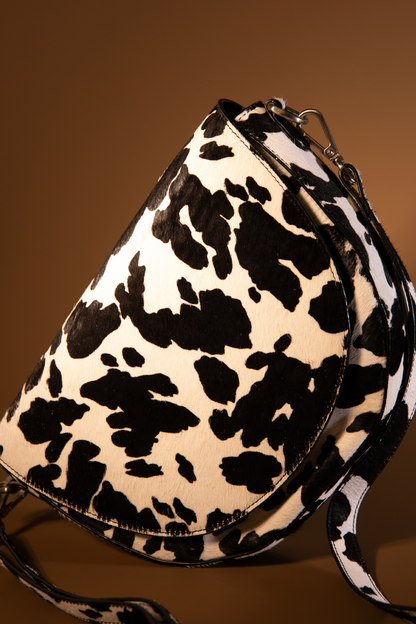 Intentionally Blank MICHIGAN HALF MOON COWHIDE CROSSBODY BAG