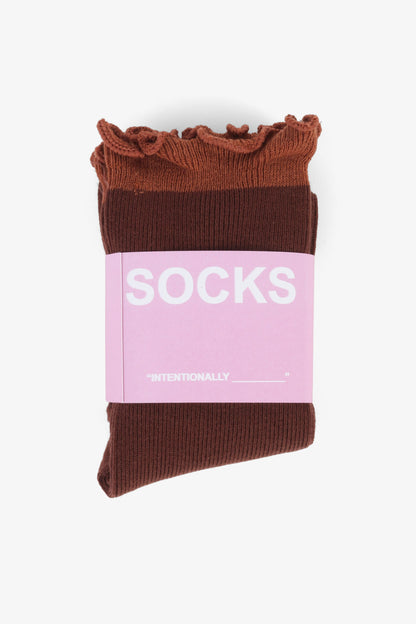 Intentionally Blank NOD TONAL RUFFLE SOCK