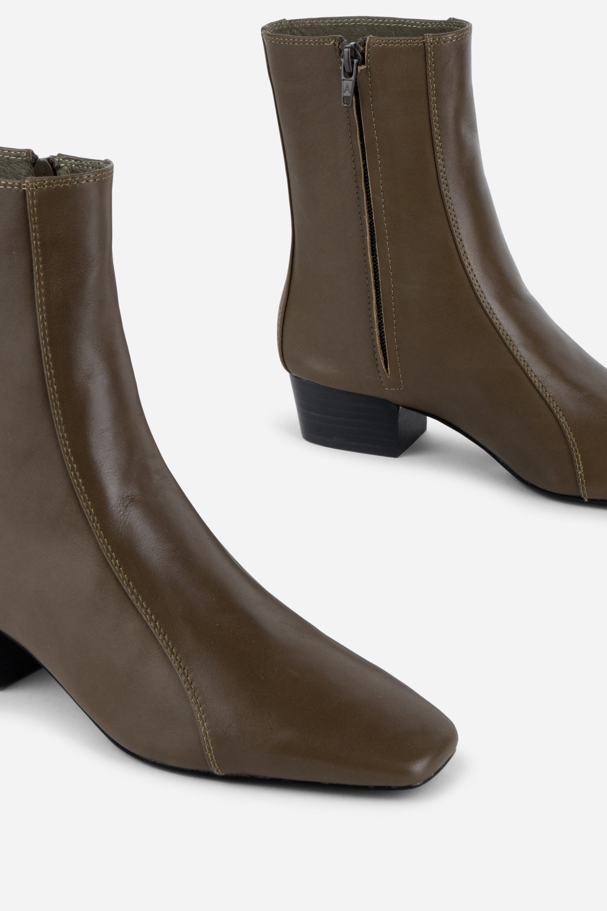 Intentionally Blank COMBO STRETCH LEATHER ANKLE BOOT