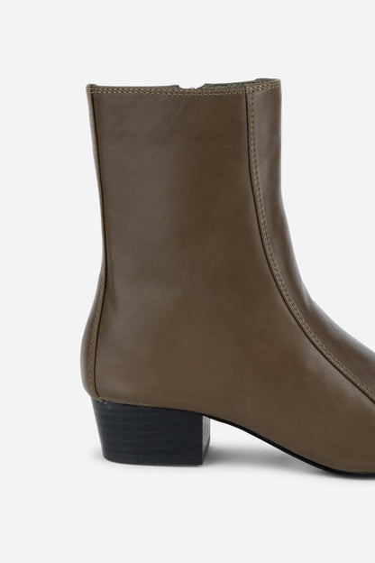 Intentionally Blank COMBO STRETCH LEATHER ANKLE BOOT