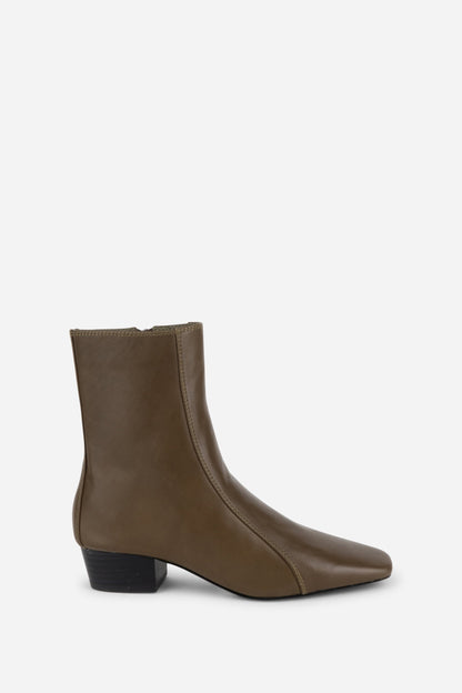 Intentionally Blank COMBO STRETCH LEATHER ANKLE BOOT