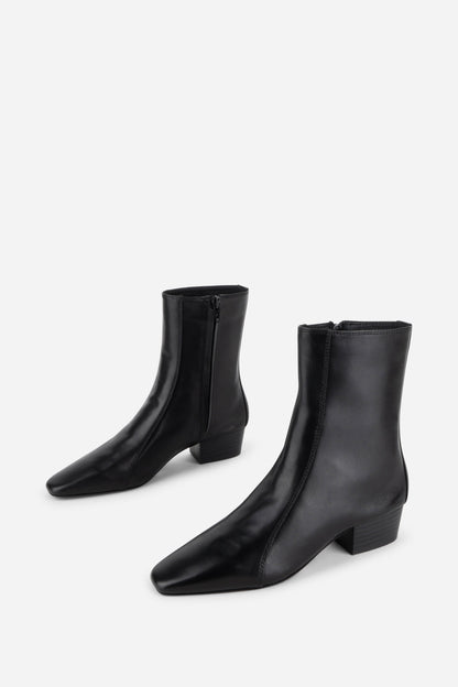 Intentionally Blank COMBO STRETCH LEATHER ANKLE BOOT