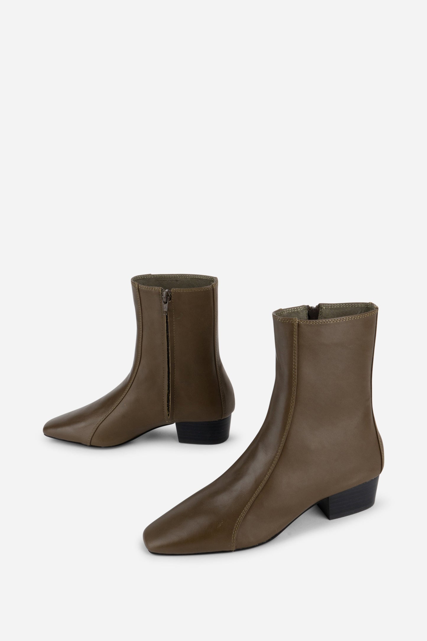 Intentionally Blank COMBO STRETCH LEATHER ANKLE BOOT