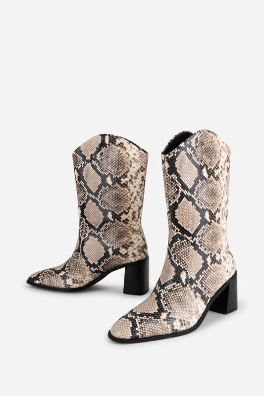 Intentionally Blank WORTH SNAKE EMBOSSED WESTERN BOOT