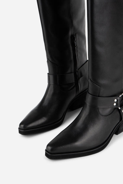 Intentionally Blank JOSEPHINE KNEE HIGH BIKER BOOT