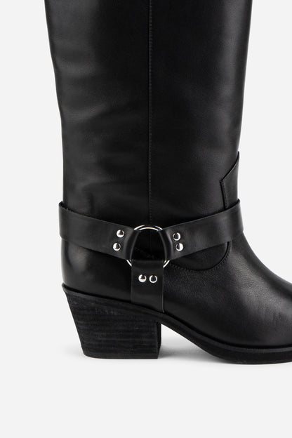 Intentionally Blank JOSEPHINE KNEE HIGH BIKER BOOT