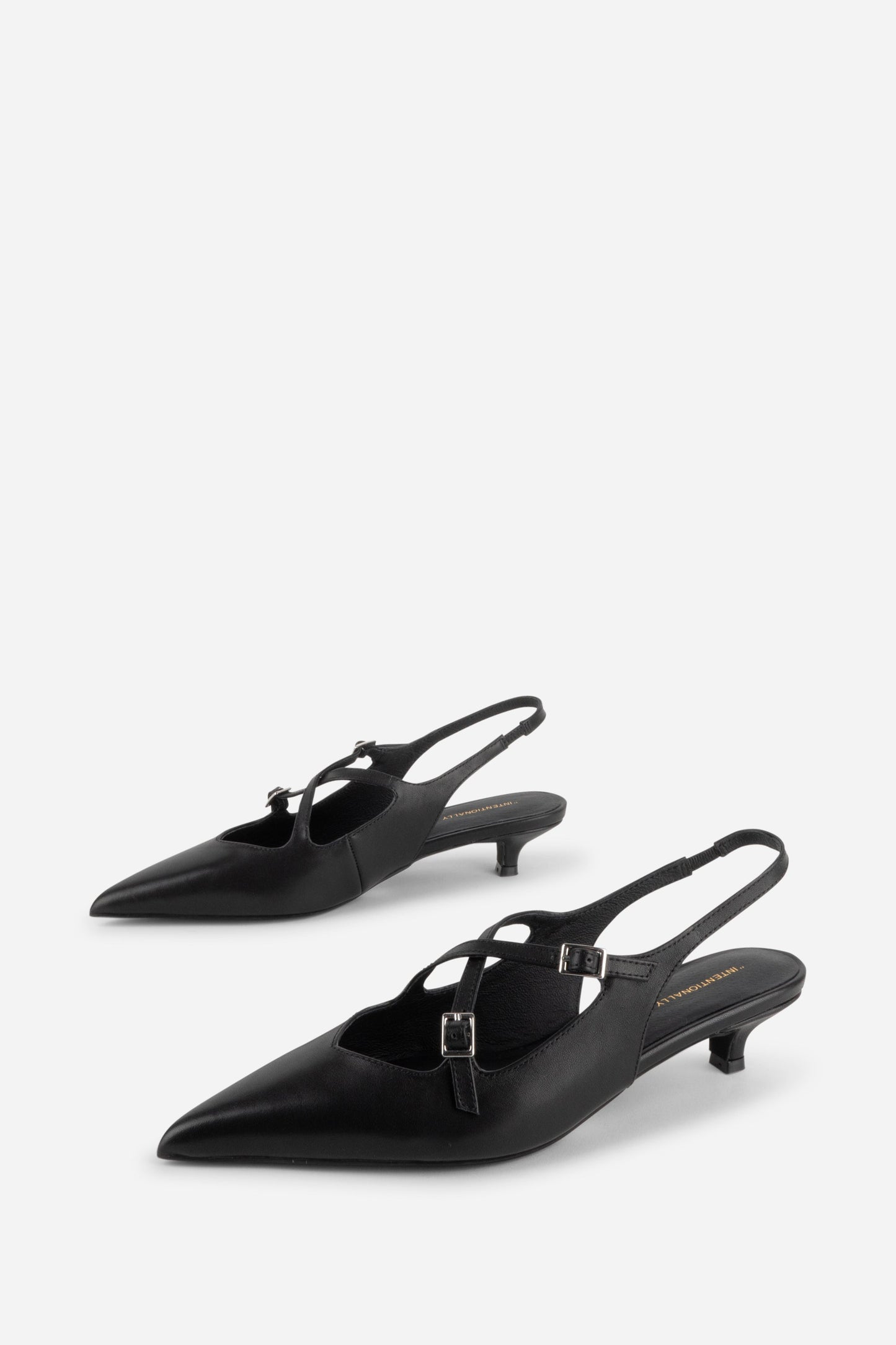 Intentionally Blank JAX SLINGBACK KITTEN HEEL