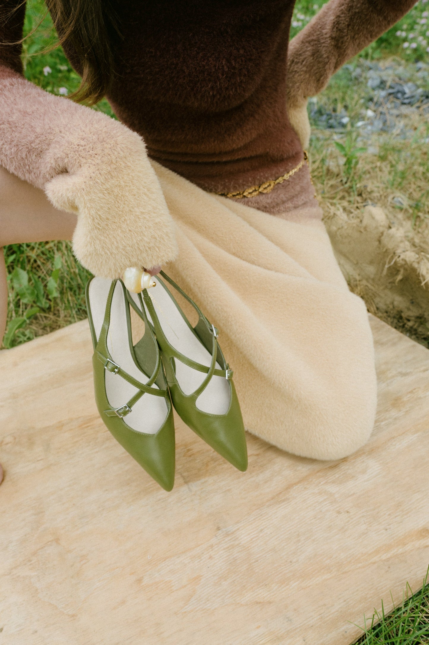 Intentionally Blank JAX SLINGBACK KITTEN HEEL